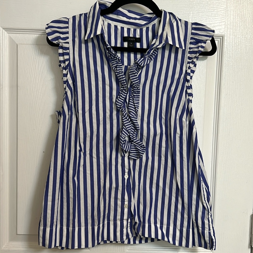 J crew button up tank top